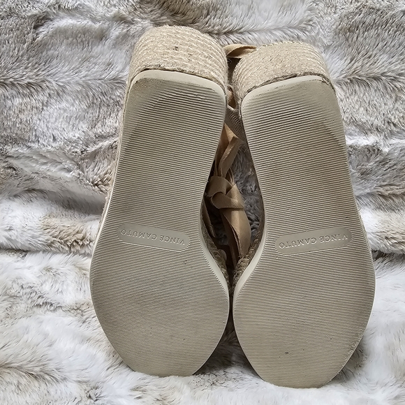 Vince Camuto Shoes Womens 9 M Beige Espadrille Platform‎ Wedge Sandals Brisshel - Picture 6 of 10